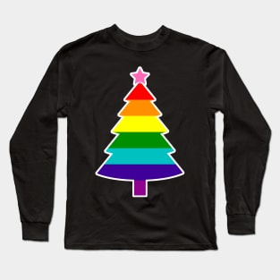 Christmas Tree LGBT Flag Gilbert Baker PRIDE Rainbow Long Sleeve T-Shirt